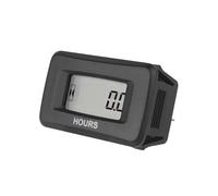 Jayron JR-HM055AD(AC/DC 5V to 277V) Digital LCD Hour Meter Accumulate Data for Garden Lawn Mower ZTR Tractor Generator Golf cart Club Car Wash Boat ATV Motor Compressor and Pneumatic Equipment,Black