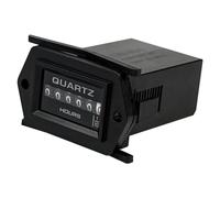 Jayron Mechanical maintenance Hour Meter AC/DC 8-80V analog clock No battery long life Surface waterproof design Easy Installation,for Generator air compressor lawn mowers snowblower