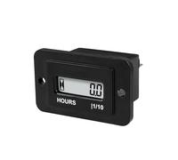 Jayron Rectangular LCD Digital Hour Meter DC 4.5V to 90V Resettable No Battery Required,for Small Engine Quad Bike Motorcycle Lawn Mower Snowmobile Motocross Chainsaw