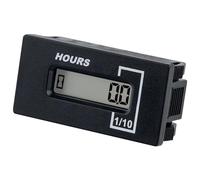 Jayron Resettable Hour Meter Gauge(AC 6-85V/DC 6-60V) Snap-in Design Accumulate Data Waterproof For Riding Lawn Mower Generator Club Car Golf Cart Outboard Marine ATV And Most Power Equipment