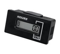Jayron Resettable Hour Meter Gauge(AC 6-85V/DC 6-60V) Snap-in Design Accumulate Data Waterproof For Riding Lawn Mower Generator Club Car Golf Cart Outboard Marine ATV And Most Power Equipment