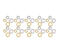 Jayruit 10PCS Guitar Potentiometer Nut and Washer Set, for M7 or M8 Compatibility for Electric Guitar, Bass, Amp-lifier Repair & Maintenance, Anti-Loose Secure Fit Corrosion-Resistant(7mm Gold)