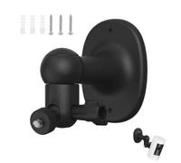 Jayruit 360° Full Motion Adjustable Wall Mount Bracket For Ring Up and Outdoor Cam Plus, Sturdy Weatherproof ABS Construction, Easy No-Tool Installation, Anti-Theft & Vandal Resistant (Black)