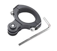 Jayruit Aluminium Bike Mount for Action Camera 360 Rotation Handlebar Clamp Holder Motorcycle Pole Bracket Black 5.3x5x2.6cm(B diameter: 25-35mm)