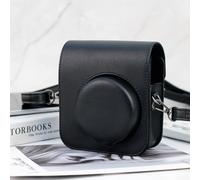 Jayruit Camera Protective Cover, for Instax Mini41 PU Leather Storage Bag with Detachable Top Flap Design Photo Pocket(Black)