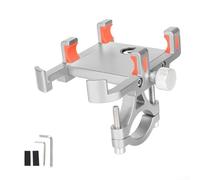 Jayruit Reliable Aluminum Alloy Mobile Phone Holder Designed for Electric Bicycle, Motorcycle, and Battery Cars (White)