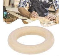 Jayruit Solid Color Wooden Rings for Macrame, 1cm Hoops for DIY Dreams Catcher, Wedding Wreath & Floral Decor - Smooth Sanded Craft Hoops for Decorative Projects(10 * 1cm)