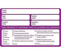 Jaytrade UK Ltd - Large Purple Allergen/Allergy Date Info Food Safety Label - Removable adhesive (Roll of 500)