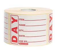 Jaytrade UK Ltd Square Red Food Date Label/Day Dot/Food Prep Label - EHO Approved for Commercial Kitchens!