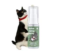 JAYU PET Active Catnip Spray - High Potency Transparent Liquid Spray made of Fresh Catnip for Indoor Cats and Kittens, Relieves Stress, Calming, Revives Toys (1fl oz) (Catnip Spray, 1fl oz)