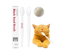 Black Seed Brush - Cat Acne Chin Treatment, Cat Acne Brush, Silicone Brush for Cats Chin Acne & Blackhead Exfoliation, Double-sided Cat Grooming Brush (1PCS)