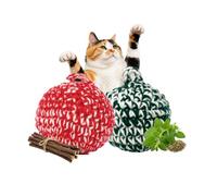 JAYU PET Red Cat Ball, Red & Green W/O Bell Set, 2.7 inch
