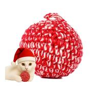 JAYU PET Red Cat Ball [W/O Bell Version] - Handmade Silvervine Cat Toy with Catnip, Interactive Matatabi Ball for Indoor Cats & Kittens, Feline Play Toy & Gift (7cm, 2.7 inch)