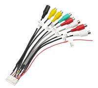 Jayubien 20Pin Android Car Stereo RCA Wiring Harness Adapter with 8 Female Radio RCA Connector Video CVBS AUX SUB MIC Plug Assembly