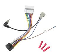 Jayubien 24Pin Radio Stereo Wiring Harness Kit Replacement for Honda Accord Crosstour Fit Pilot Odyssey Acura Aftermarket 16Pin ISO Car Radio Antenna Adapter with Butt Connector Reverse Cable