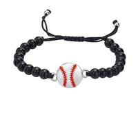 JAYUMO Mens Bead Bracelet Adjustable Natural Stone Tiger Eye Beaded Bracelet Cross Bracelets for Men Women, L, Stone, no gemstone