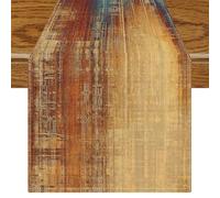 Jayusaror Table Runner Modern Colourful Decorative Spring Table Runner Retro Farmhouse Short Table Decoration Art Painting Table Runner Boho Autumn Decoration Centre Runner 40 x 100 cm for Winter