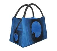 JAYWIS Artificial Intelligence Brain -Print Insulated Lunch Bag Portable Cooler Tote, Lightweight Thermal Bag for Work Picnic, Foldable Food Carrier with Aluminum Lining.