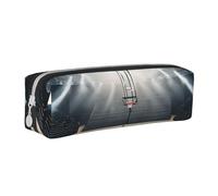 JAYWIS (Basketball) Print Leather Pencil Case with Zipper Handmade Crossgrain,Compact for School,Office & Travel
