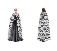 JAYWIS Bat pattern -Print Budget Hooded Cloak For Adults - Adjustable Cape Halloween Costumes, Festivals & Gothic Events