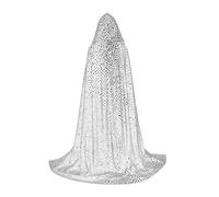 JAYWIS Black And White Dots -Print Youth Hooded Cape - Printed Adjustable Cloak For Teens, Halloween Adventures, Parties & Festive Appare S
