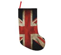 JAYWIS British Flag -Print 18 Inch Patchwork Christmas Stockings - Large Holiday Decor With Hanging Loop For Festive Home Gift Giving.