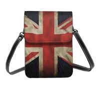 JAYWIS British Flag -Print Stylish Cell Phone Purse For Women, Compact Crossbody Bag With Card Slot & Adjustable Strap.