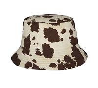 JAYWIS Brown Cow Spots Print Bucket Hat Adult,Unisex Bucket Hat Summer Travel Short Brim for Men Women Teens