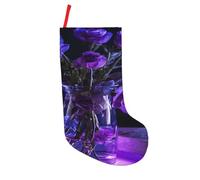 JAYWIS Butterfly -Print 18 Inch Patchwork Christmas Stockings - Large Holiday Decor With Hanging Loop For Festive Home Gift Giving.