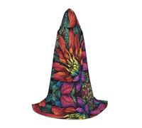 JAYWIS Butterfly -Print Youth Hooded Cape - Printed Adjustable Cloak For Teens, Halloween Adventures, Parties & Festive Appare L