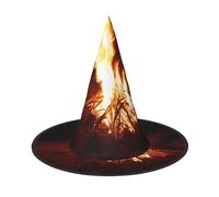 JAYWIS camping bonfire -Print Full Coverage Halloween Hat Adult - Packable Witch Headwear For Renaissance Fairs, Gothic Parties & Festivals
