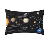 JAYWIS (Exploring the Solar System) Print Double-Sided Plush Pillowcase 20x30 Inch - Reversible Design, Hidden Zipper Closure, Bed Sofa Decor