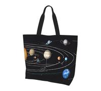 JAYWIS Exploring the Solar System -Print Spacious Women's Shoulder Bag - Lightweight Water-Repellent Tote For Shopping & Commute, Roomy Main Compartment, Carry As Purse