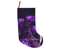 JAYWIS Flower -Print 18 Inch Patchwork Christmas Stockings - Large Holiday Decor With Hanging Loop For Festive Home Gift Giving.