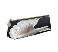JAYWIS (Flying Dove) Print Triangular Leather Pencil Case-Crossgrain Organizer for School, Office & Travel,Premium Zipper Design