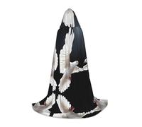 JAYWIS Flying Dove -Print Youth Hooded Cape - Printed Adjustable Cloak For Teens, Halloween Adventures, Parties & Festive Appare L