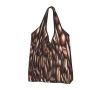 JAYWIS Funny Roasted Coffee Beans -Print Shopping Bags Reusable - Compact Eco-Friendly Tote For Groceries & Travel, Long-Lasting, Holds 35lbs.