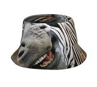 JAYWIS Funny Zebra Print Bucket Hat Adult,Unisex Bucket Hat Summer Travel Short Brim for Men Women Teens