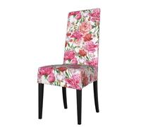 JAYWIS Garden Peony Print Dining Chair Slipcovers,Protection Cover For Dining Chair Covers For Dining Living Room,Restaurant,Washable,Removable,Party,Kitchen