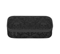 JAYWIS Gothic Wallpaper Skull Print Pencil Case, Big Capacity Pencil Cases for High School College Office Students Women Adults School Office Stationary Organiser Holder