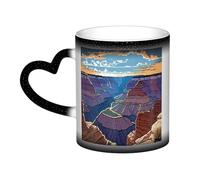 JAYWIS Grand Canyon -Print Heat Sensitive Color Changing Mug with Star Design for Office Home Use Ceramic Cup Gift Idea. Black