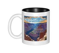 JAYWIS Grand Canyon -Print Inner Color Ceramic Mugs, Custom Colored Interior for Home Office Cafe, Dishwasher & Microwave Safe Coffee Cups Black
