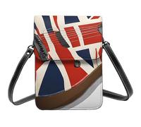 JAYWIS Guitar British Flag -Print Stylish Cell Phone Purse For Women, Compact Crossbody Bag With Card Slot & Adjustable Strap, Mini Phone Handbag For Daily Use.
