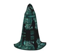 JAYWIS Hacker Attack -Print Youth Hooded Cape - Printed Adjustable Cloak For Teens, Halloween Adventures, Parties & Festive Appare L