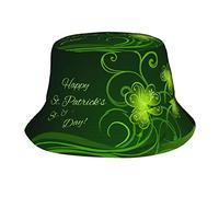 JAYWIS Happy St Patrick's Day Print Bucket Hat Adult,Unisex Bucket Hat Summer Travel Short Brim for Men Women Teens