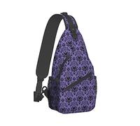 JAYWIS Haunted Mansion Print Chest Shoulder Bag,Multipurpose Crossbody Shoulder Bag,Hiking Casual Daypack For Men Women
