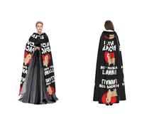 JAYWIS I Love Alpacas -Print Budget Hooded Cloak For Adults - Adjustable Cape Halloween Costumes, Festivals & Gothic Events