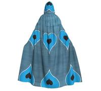 JAYWIS I Love Gymnastics -Print Adult Hooded Halloween Cloak - Printed Full-Length Cape For Festivals, Gothic Events & Costume Parties