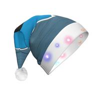 JAYWIS I Love Gymnastics -Print Adult Plush Light-Up Christmas Hat Led Effects, Festive Santa Headwear For Parties Gatherings Events.