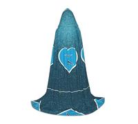 JAYWIS I Love Gymnastics -Print Youth Hooded Cape - Printed Adjustable Cloak For Teens, Halloween Adventures, Parties & Festive Appare L